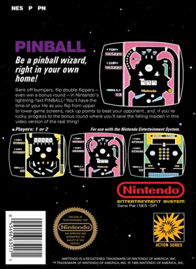 Pinball (Japan, USA) (En) (GameCube Edition) box cover back